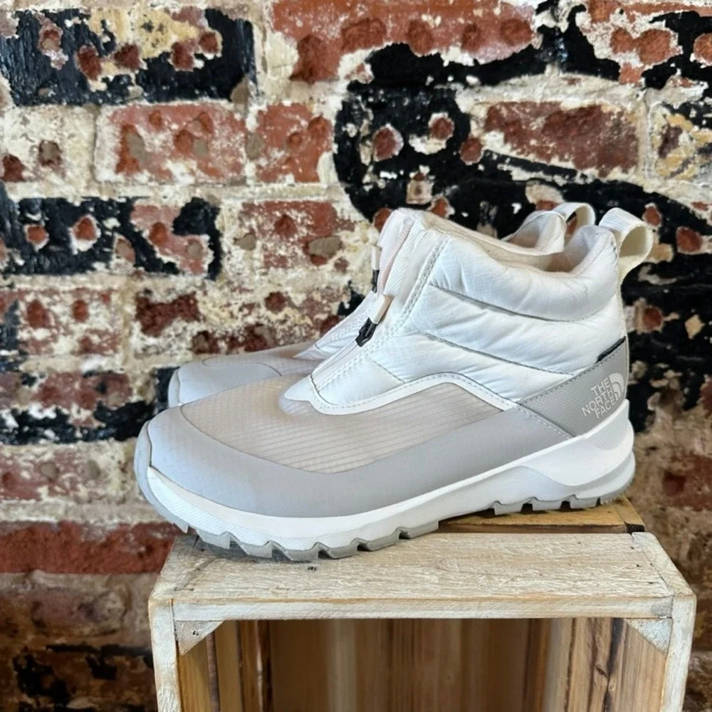 The North Face Thermoball Progressive Zip II Boots White Grey NF0A5LWF Womens 8
